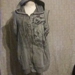 Hooded Sleeveless sweatshirt vest